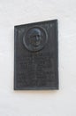 Memorial plaque to German painter and cartographer Wilhelm Ziegler