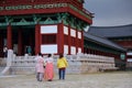 Hanbok sightseeing in Gyeongju, South Korea Royalty Free Stock Photo