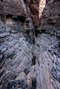 Hancock Gorge in Karijini National Park in Pilbara region, Western Australia with interesting geology Royalty Free Stock Photo