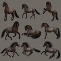 Hancock Roan Horse, 3d CG