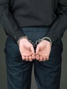 Hancuffed individual palmes open Royalty Free Stock Photo