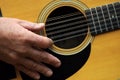 Hand and 12-string guitar