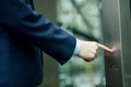 Hand access buttons on an elevator Royalty Free Stock Photo