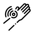 Hand Ache Icon Vector Outline Illustration