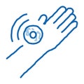 Hand Ache Icon Vector Outline Illustration