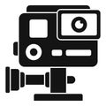 Hand action camera icon, simple style