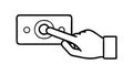 Hand Activating Button Icon, Click and User Interface, vector design Generative AI Royalty Free Stock Photo
