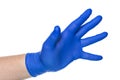 Crop hand of doctor in medical glove Royalty Free Stock Photo