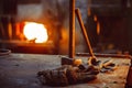 Tools in the forge Royalty Free Stock Photo