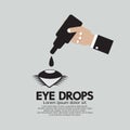 Hand Applying Eye Drops Royalty Free Stock Photo