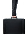 Hand and arm holding suitcase Royalty Free Stock Photo