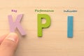 Hand arrange letters as KPI