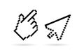 Hand arrow cursor vector icon Royalty Free Stock Photo