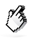 Hand arrow cursor Royalty Free Stock Photo