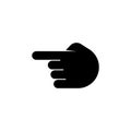 Hand Arrow, Finger Cursor Flat Vector Icon Royalty Free Stock Photo