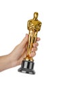 Hand with Award of Oscar ceremony Royalty Free Stock Photo