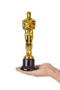 Hand with Award of Oscar ceremony