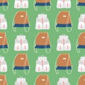 Hand bag female fashion backpack seamless pattern