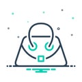 mix icon for Hand Bag, pouch and purse Royalty Free Stock Photo
