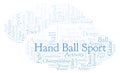 Hand Ball Sport word cloud.