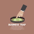 Hand With Banknote Business Trap Concept