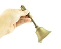 Hand bell in the hand Royalty Free Stock Photo