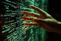Hand with binary code digital concept Royalty Free Stock Photo