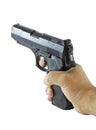 Hand with black gun Royalty Free Stock Photo
