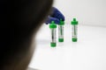 Stool sample collection kit for parasite analysis Royalty Free Stock Photo