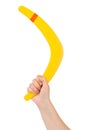 Hand with boomerang