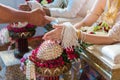 Hand bridal Thailand wedding ceremony Royalty Free Stock Photo