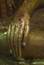 Hand of Buddha Statue in temple. Royalty Free Stock Photo