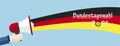 Hand Bullhorn Germany Bundestagswahl 2021 Header Royalty Free Stock Photo