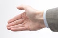 Closeup. hand of a businessman, outstretched for a handshake Royalty Free Stock Photo