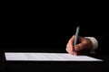 Hand of a businessman signing contract Royalty Free Stock Photo