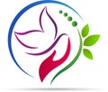 Hand butterfly logo