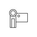 hand camera icon. Element of video products outline icon for mobile concept and web apps. Thin line hand camera icon can be used Royalty Free Stock Photo