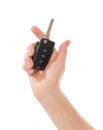 Hand with car key isolated Royalty Free Stock Photo