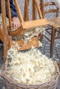 Hand carder wood carding cotton