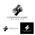 Hand care life help hope logo and symbol vector eps