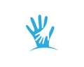 Hand care logo and symbols template icon