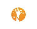 Hand care logo and symbols template icon