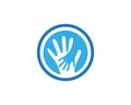 Hand care logo and symbols template icon