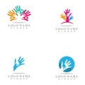 Hand care logo and symbols template icons.