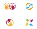 Hand Care Logo Template vector icon Business - Vectors