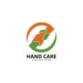 Hand Care Logo Template vector icon illustration Royalty Free Stock Photo