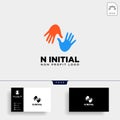 hand care non profit logo template illustration icon element Royalty Free Stock Photo