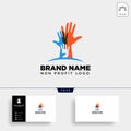 hand care non profit logo template illustration icon element Royalty Free Stock Photo