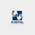 hand care non profit logo template illustration icon element Royalty Free Stock Photo