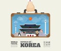 Hand carrying Korea Landmark Global Travel And Journey Infograph Royalty Free Stock Photo